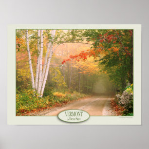 Affiche Le Vermont un papier d'affiche de valeur d'état