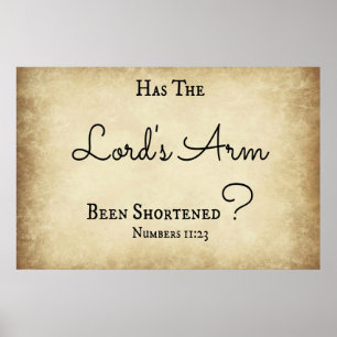 Affiche Le vers de bible de nombres a Arm du seigneur