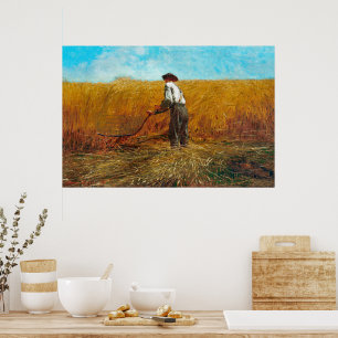 Affiche Le vétéran dans un nouveau champ Winslow Homer