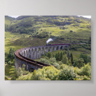 Affiche Le viaduc de Glenfinnan en Écosse