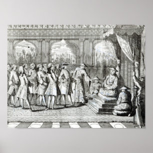 Affiche Le vice-roi du canton donnant une assistance