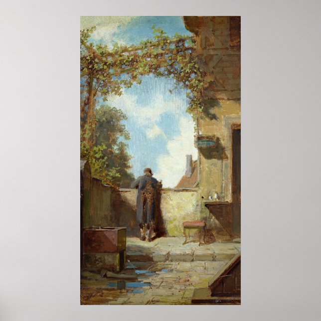 Affiche Le vieil homme en terrasse (Devant)