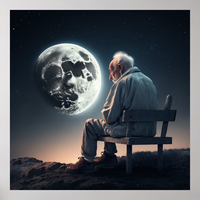 Affiche Le vieil homme qui se sent seul poster-3- (Devant)