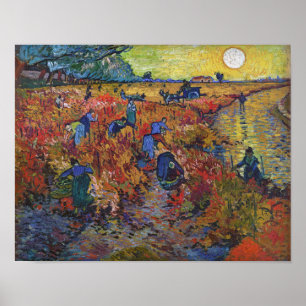 Affiche Le vignoble rouge   Vincent van Gogh  