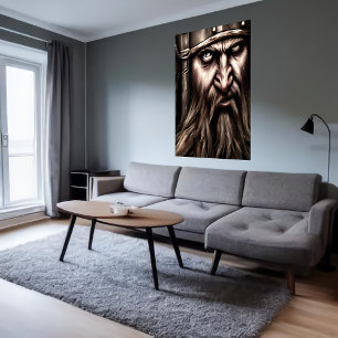 Affiche Le Viking peut voir ce que vous avez fait   Art AI