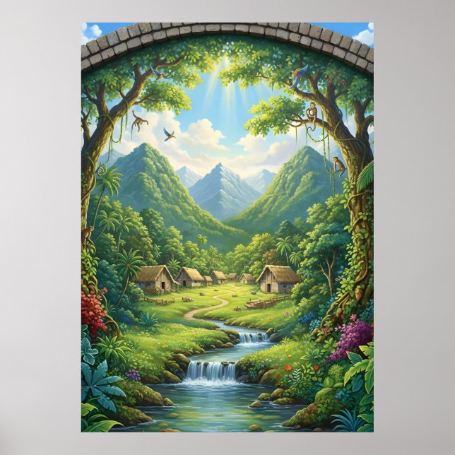 Affiche Le village caché de la forêt émeraude (Devant)
