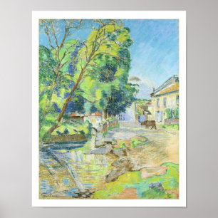 Affiche Le village (en pastel sur le papier)