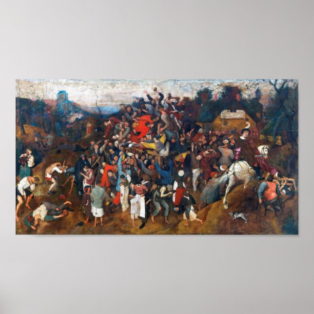 Affiche Le vin de Saint Martin, Pieter Bruegel (Devant)