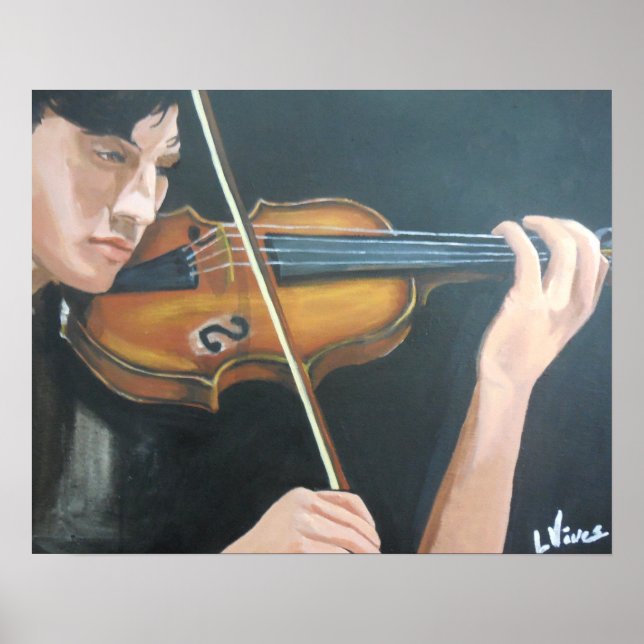 Affiche Le violoniste (peinture) (Devant)