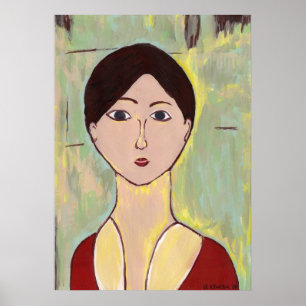 Affiche Le visage de la fille après Matisse