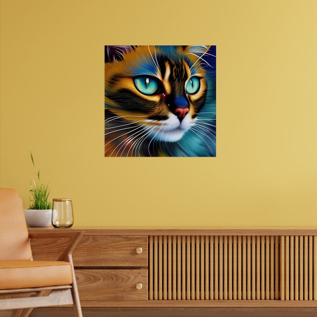 Affiche Le visage d'un mignon Lynx pointe Siamese (Salon 2)