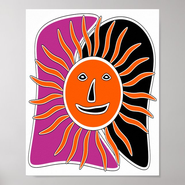 Affiche Le visage souriant du soleil (Devant)