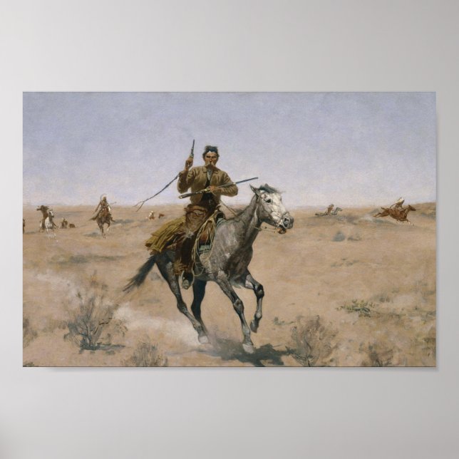 Affiche Le vol - Frederic Remington 1895 (Devant)
