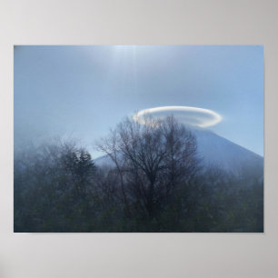 Affiche Le volcan japonais