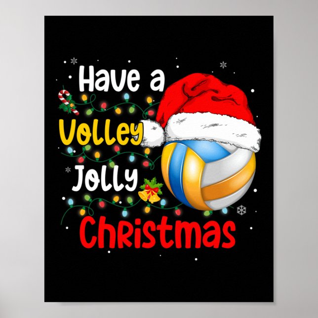 Affiche Le Volley-ball De Noël A Volley Jolly Noël (Devant)