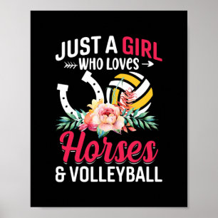 Affiche Le volley-ball des chevaux Juste une fille qui aim