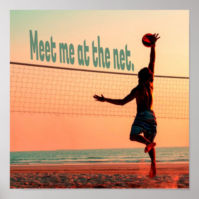 Affiche Le volley-ball me rencontre sur le Net (Devant)