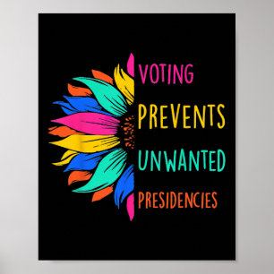 Affiche Le vote empêche les présidences indésirables tourn