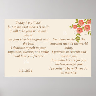 AFFICHE LE VOW MARIAGE S'AFFICHE DANS LA CONCEPTION FLORAL