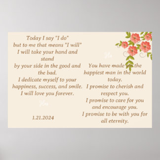 AFFICHE LE VOW MARIAGE S'AFFICHE DANS LA CONCEPTION FLORAL