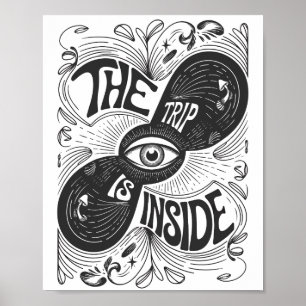 Affiche Le Voyage À L'Intérieur - Psychédélique Troisième