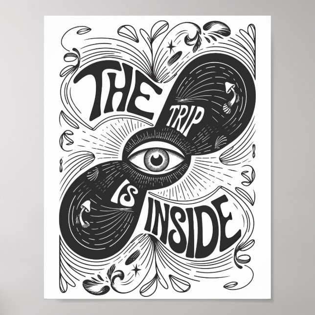 Affiche Le Voyage À L'Intérieur - Psychédélique Troisième  (Devant)
