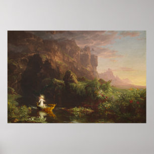 Affiche Le voyage de la vie : Enfance, 1842 (huile sur toi