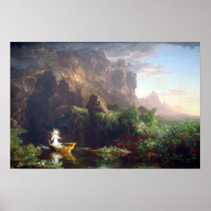 Affiche Le voyage de la vie - Enfance par Thomas Cole