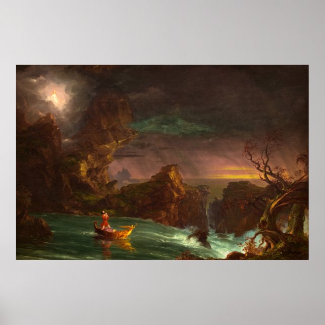 Affiche Le voyage de la vie, Manhood de Thomas Cole (Devant)