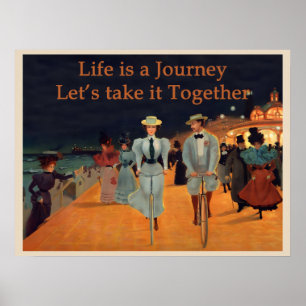 Affiche Le voyage de la vie, prenons-le ensemble victorien