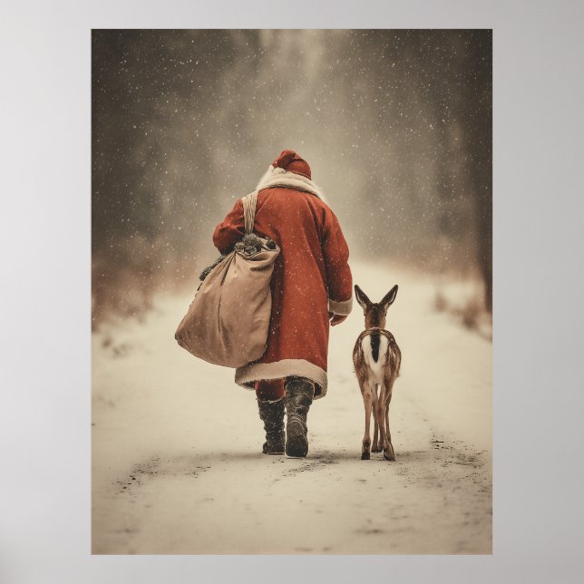 Affiche Le voyage des bois d'hiver de père Noël (Devant)