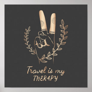 Affiche Le voyage est ma Theraphie