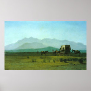 Affiche Le Wagon de l'Surveyor d'Albert Bierstadt dans les