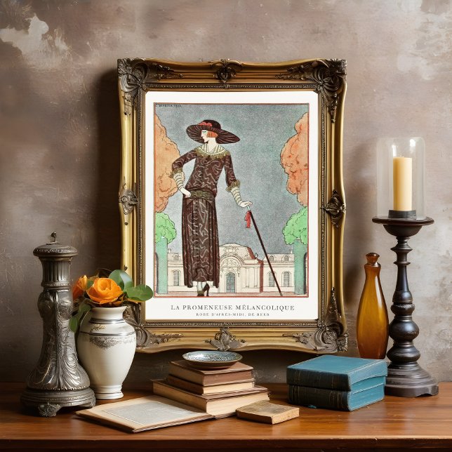 Affiche Le Walker Melancholy par George Barbier (Créateur téléchargé)