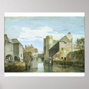 Affiche Le Westgate, Cantorbéry (bodycolour sur le papier)