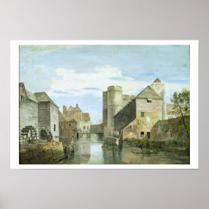 Affiche Le Westgate, Cantorbéry (bodycolour sur le papier