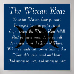 Affiche Le Wiccan Rede (version court)