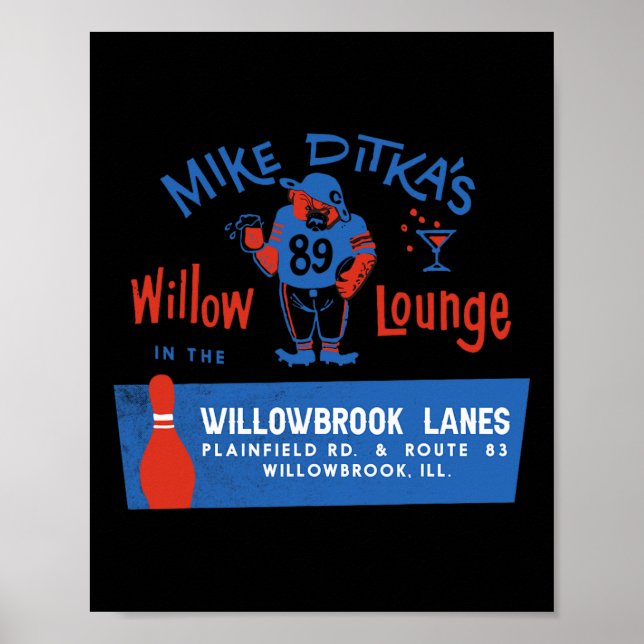 Affiche Le Willow Lounge de Mike Ditka (Devant)