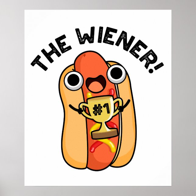 Affiche Le Winner Funny Winner Hot Dog Pun (Devant)