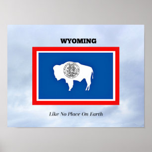 Affiche Le Wyoming, Comme Pas De Place Sur Terre