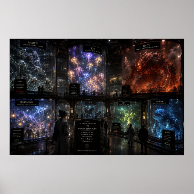 Affiche Le Zoo Souterrain pour les Émotions Humaines (Devant)