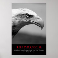 Leadership de l'oeil de l'aigle noir et blanc