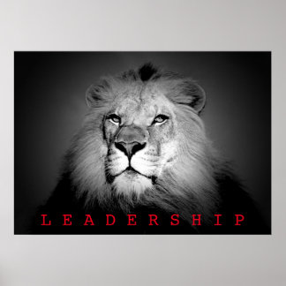 Affiche Leadership motivationnel Roi Lion