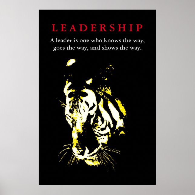 Affiche Leadership tigre Inspiration (Devant)