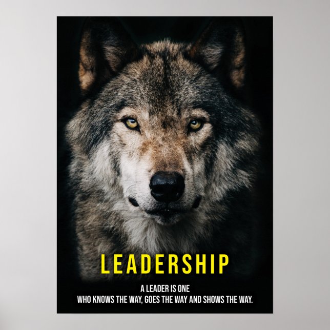 Affiche Leadership - Wolf Pack, Alpha Homme, Leader (Devant)