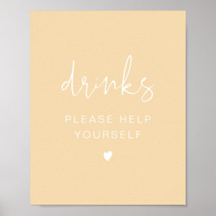 Affiche LEAH Boissons Jaune Pastel Printemps Vibrant Bar