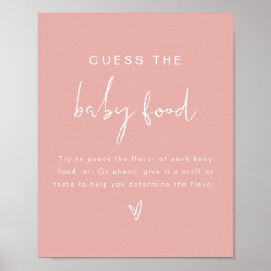 Affiche LEAH Pastel Guess the Baby Food Baby shower Game