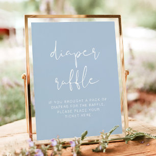 Affiche LEAH Poussière Pastel Vibrant Bleu Jeu de Tirage a