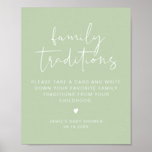 Affiche LEAH Vibrant Pastel Baby shower des traditions fam