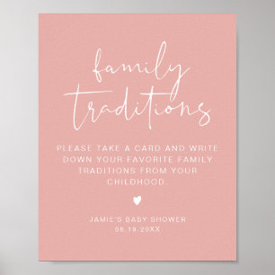 Affiche LEAH Vibrant Pastel Baby shower des traditions fam